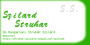 szilard struhar business card